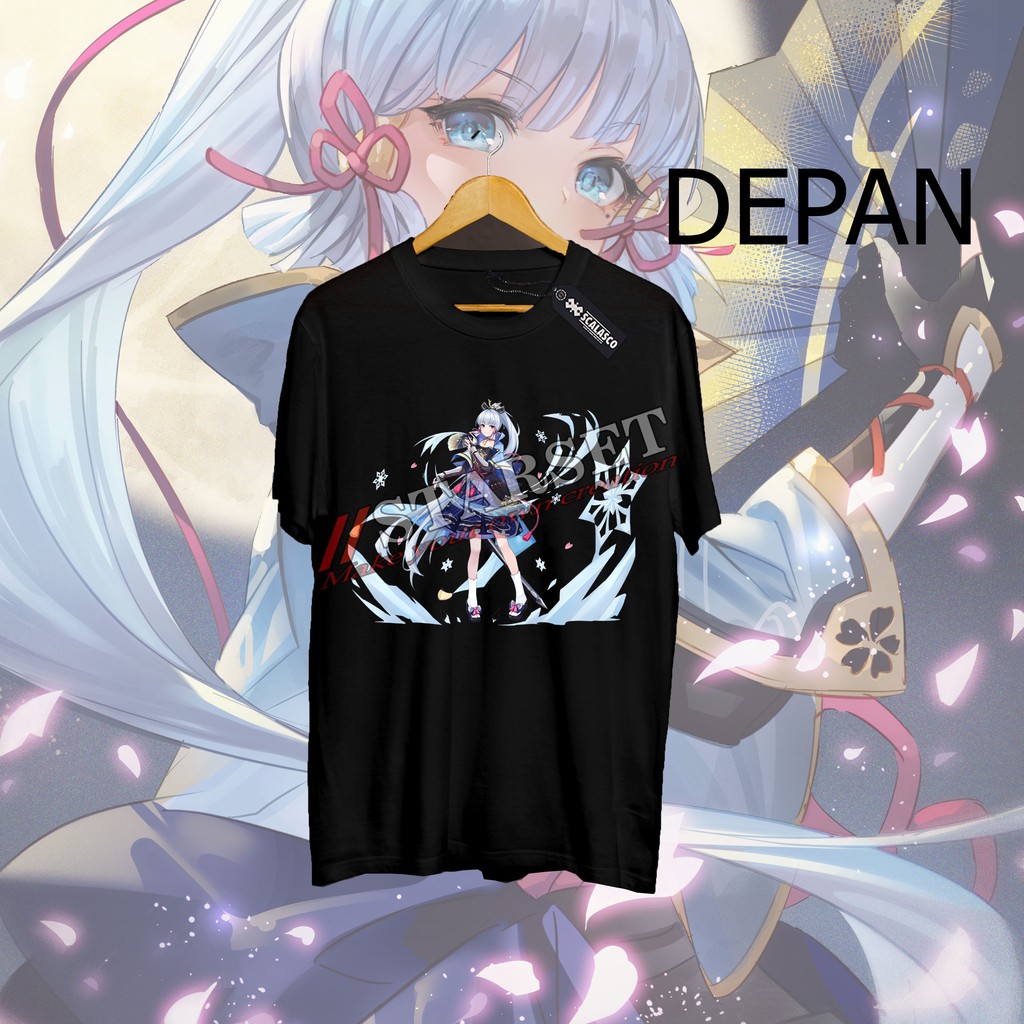 Baju Kaos Genshin Impact Ayaka 02 - Game - Anime - Atasan Pria - Otaku