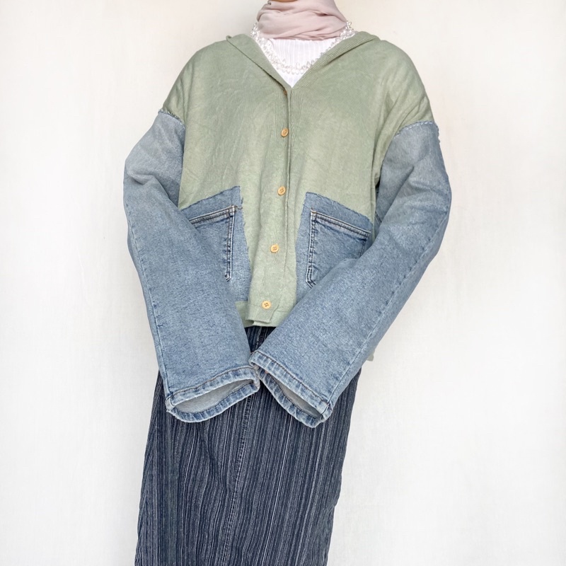 reworked cardigan knit