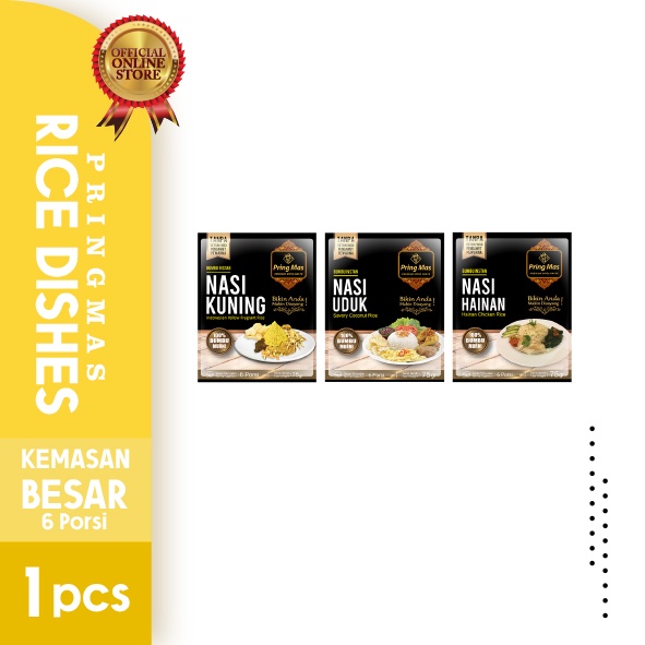 

PringMas Bumbu Racik Instan Kategori Rice Dishes (6-8 porsi) / Bumbu Masak Nasi Hainan / Bumbu Nasi Uduk / Bumbu Nasi Kuning