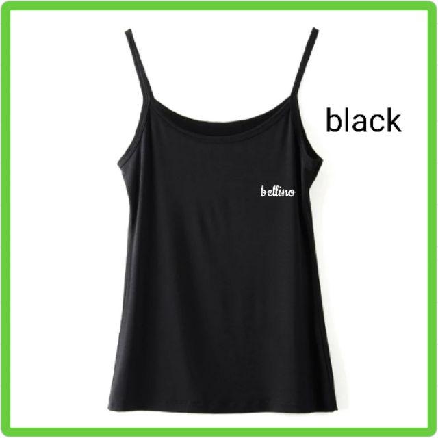 Tanktop Tali Wanita Fit to XL Viorano Supersoft Camisol Tali Kecil Lembut Singlet Cewek Allsize-hitam