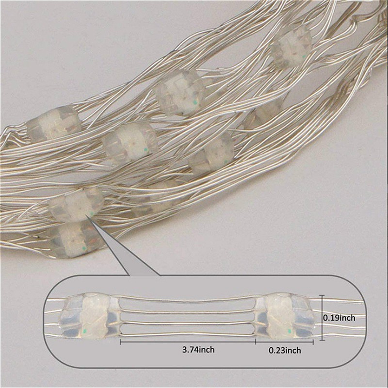 AKN88 - Lampu Hias LED 5M - Silver Wire String RGB LED Strip Lamp APP Control