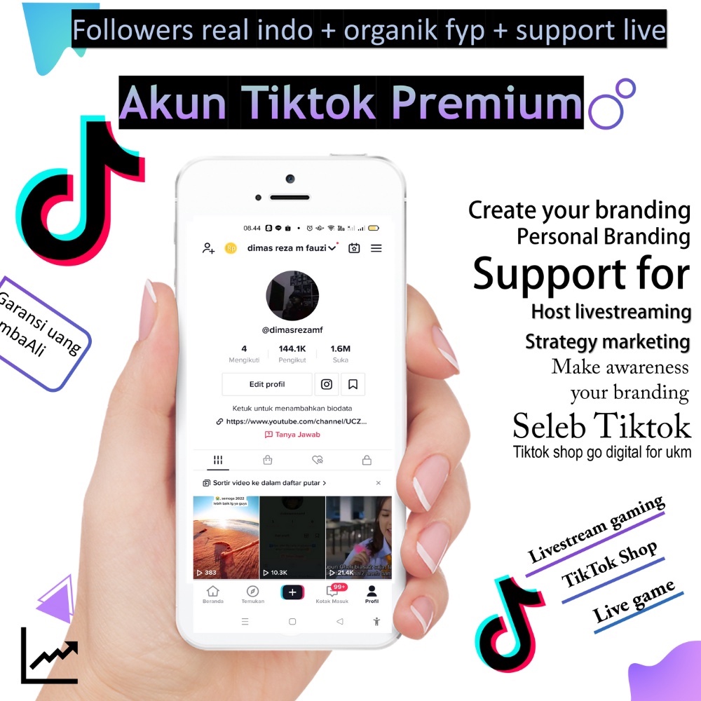 TikTok_publisher - followers tiktok akun 1 k s/d 10 K account organik fyp real pengikut influencer