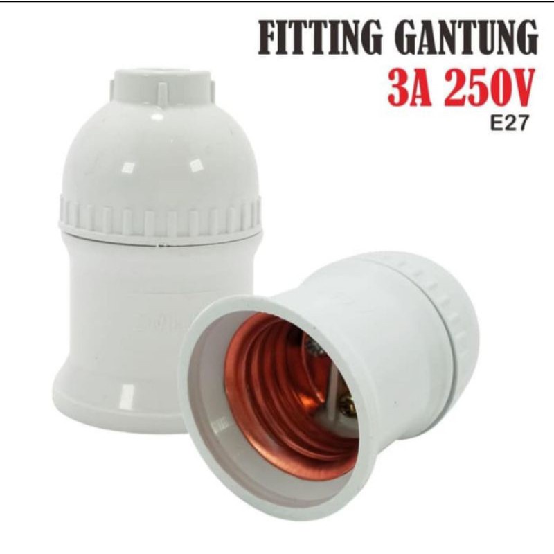 FITTING GANTUNG / FITING LAMPU GANTUNG / FITTING MURAH / FITTING HITAM / PUTIH / FITTING GANTUNG AWET