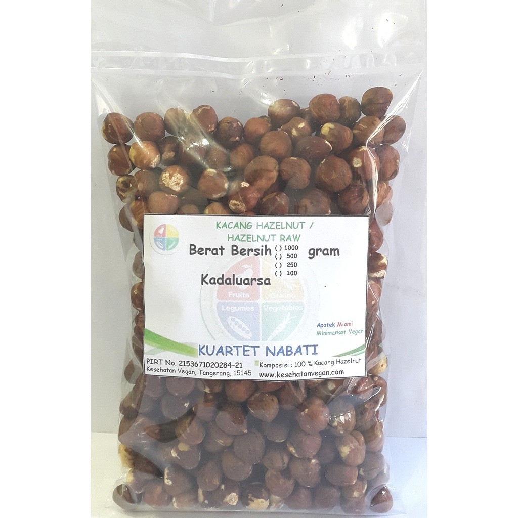 

HAZELNUT RAW / KACANG HAZELNUT ORGANIC 500 GR