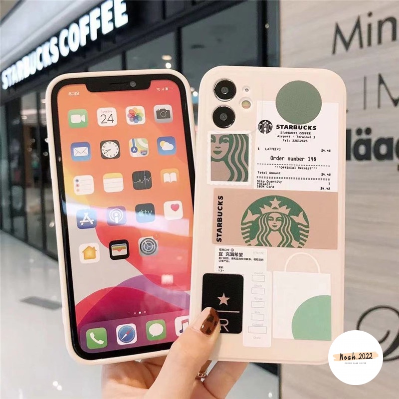 STARBUCKS Soft Case Bahan TPU Desain Label Starbuck Untuk Vivo Y21 Y31 2021 Y17 Y15 Y21T Y33S Y21S Y15S Y01 Y12 Y11 Y30i Y20i Y50 Y30 Y91C Y93 Y95 Y5S 2020