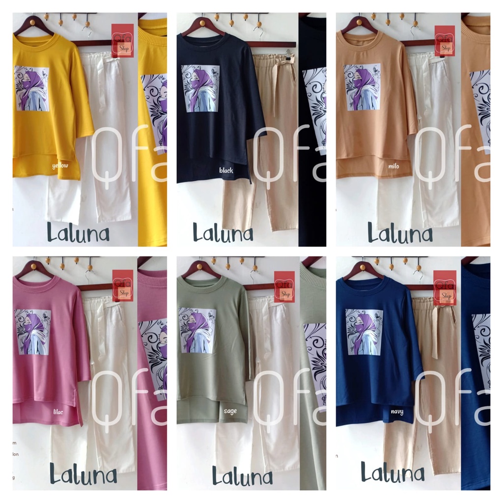 LALUNA SET / Mira Set Jumbo By Ori Naura / Gia Set / Setelan Blouse / ONE SET / Setcel Murah / Setel