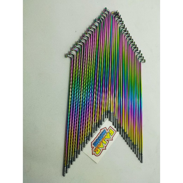 RUJI JARI JARI PELANGI 9x 89 120 130 154 157 159 164 172 184 NIPPLE PELANGI RAINBOW SPOKES