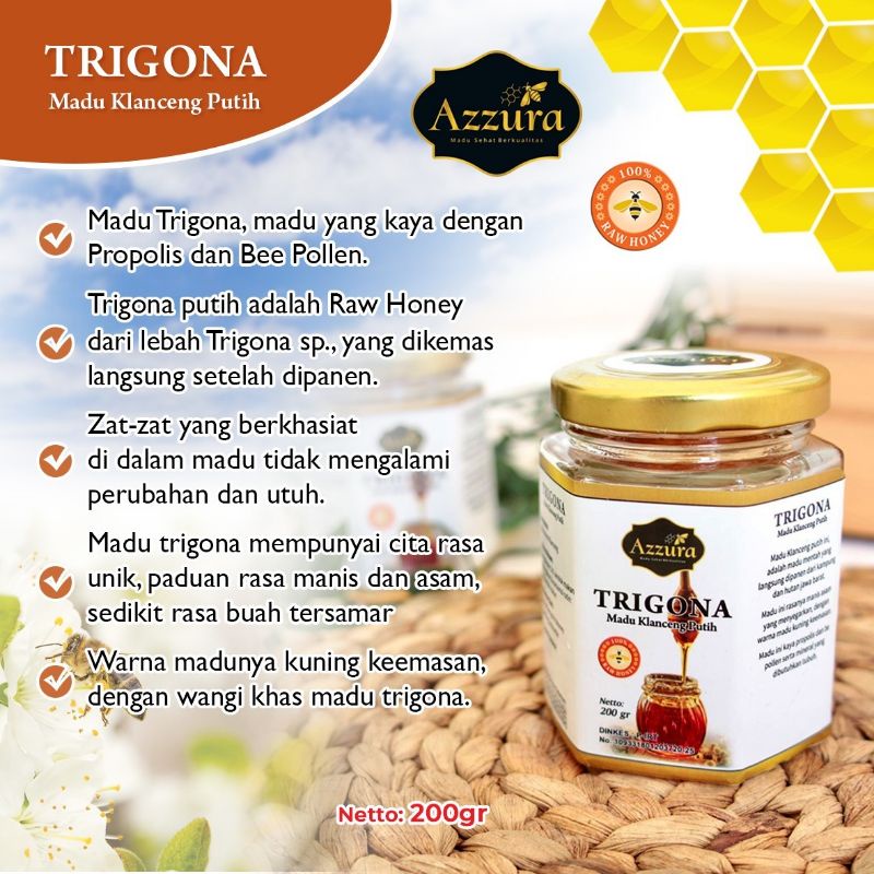 

Madu Azzura - Trigona dengan Beepolen Propolis Madu Klenceng