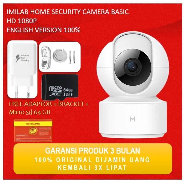Xiaomi CCTV 360 IMILAB Pro Smart 360 IP Camera CCTV 1080P Memory 64GB