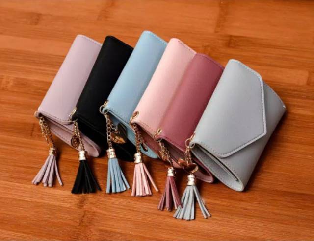 Medan Termurah KD32 Korean style Dompet love dompet lipat cantik import