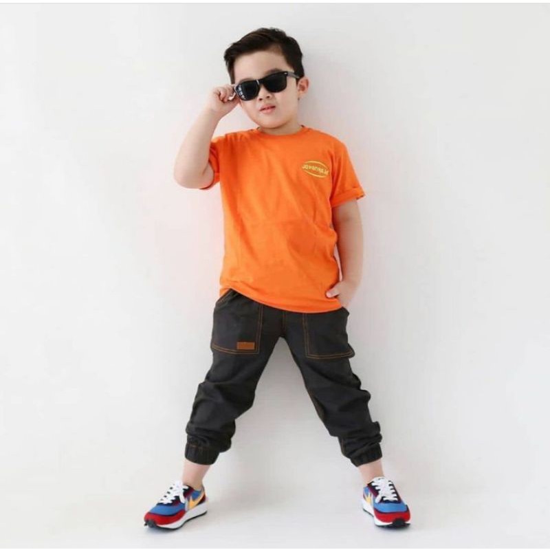 Set Chinos By Jovanka.id / jogger kids / kaos 24s / Setelan jovanka / setelan jogger kids