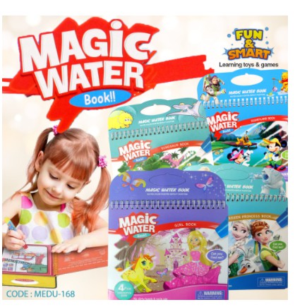 

MAGIC WATER BOOK BUKU MENGGAMAR MULTI WARNA BUKU CAT AIR ANAK