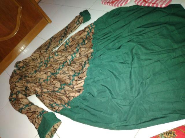 Ms Gamis Batik Sriwedari Maxi Bumil/busui Katun Sogan Allsize Ld 110
