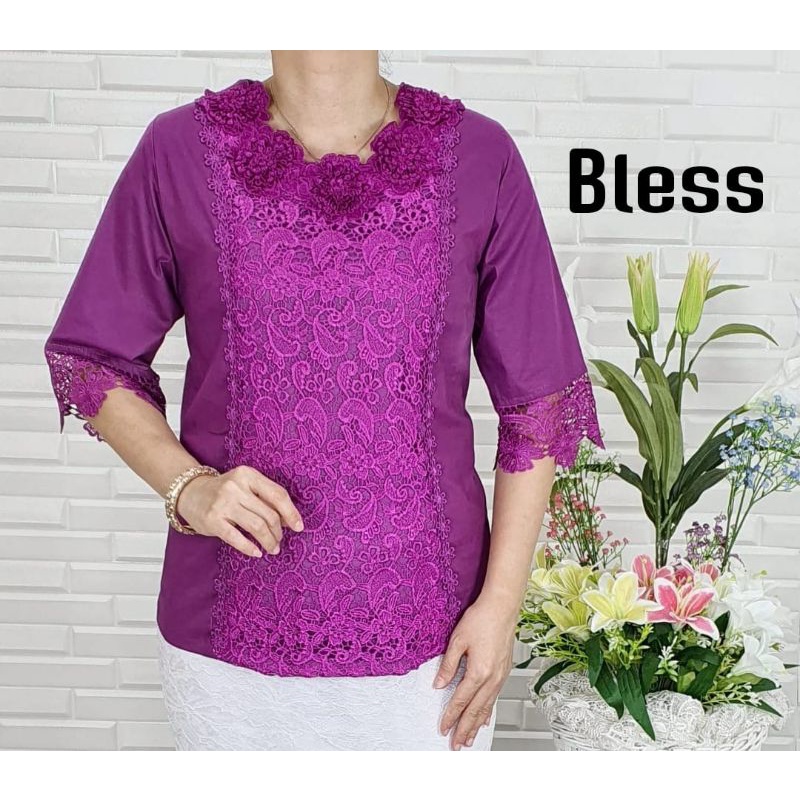 Blus Katun mix Brokat