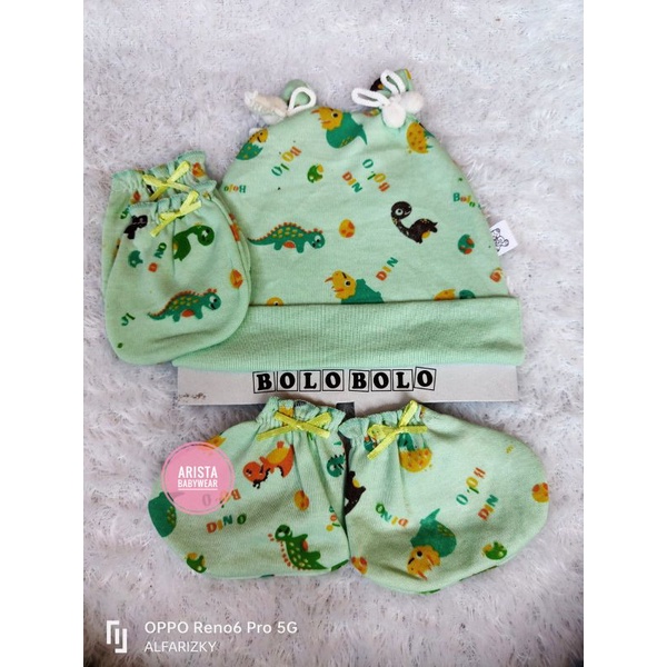 SNI BOLOBOLO - SET topi+Sartaki bayi FULLWARNA MOTIF