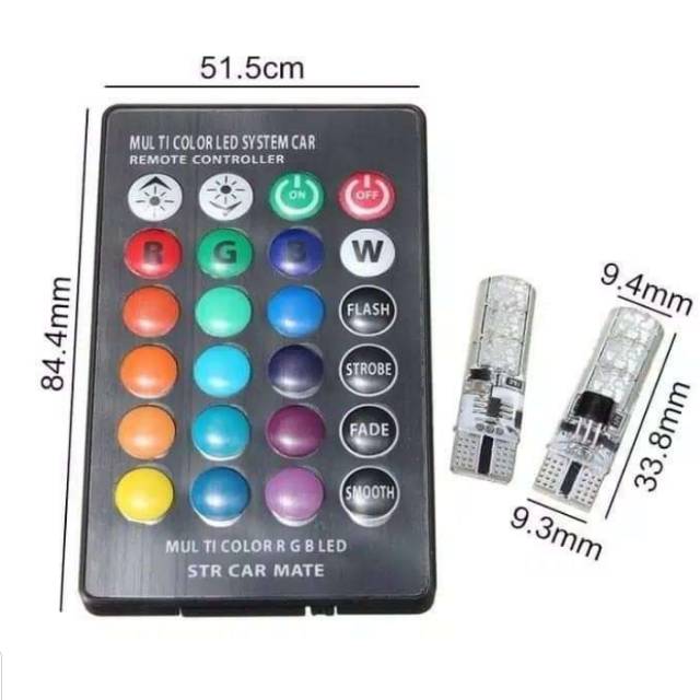 Led remot. Motor mobil 12v