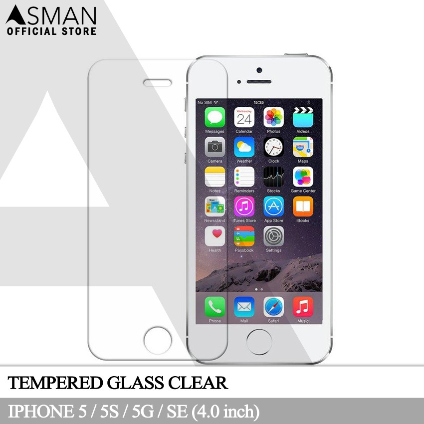 Tempered Glass iPhone 5 / 5s / SE (4.0&quot;) | Anti Gores Pelindung Layar Kaca - Bening