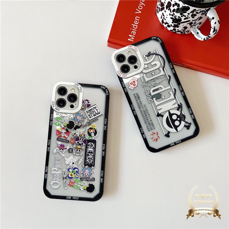 IPHONE Casing Ponsel Tpu Lembut Anti Jatuh Untuk Iphone14 11 12 13 pro Max X XS Max XR 7 8 6s 6 plus Se2020 Transparan Kartun One Piece Shockproof Case Cover