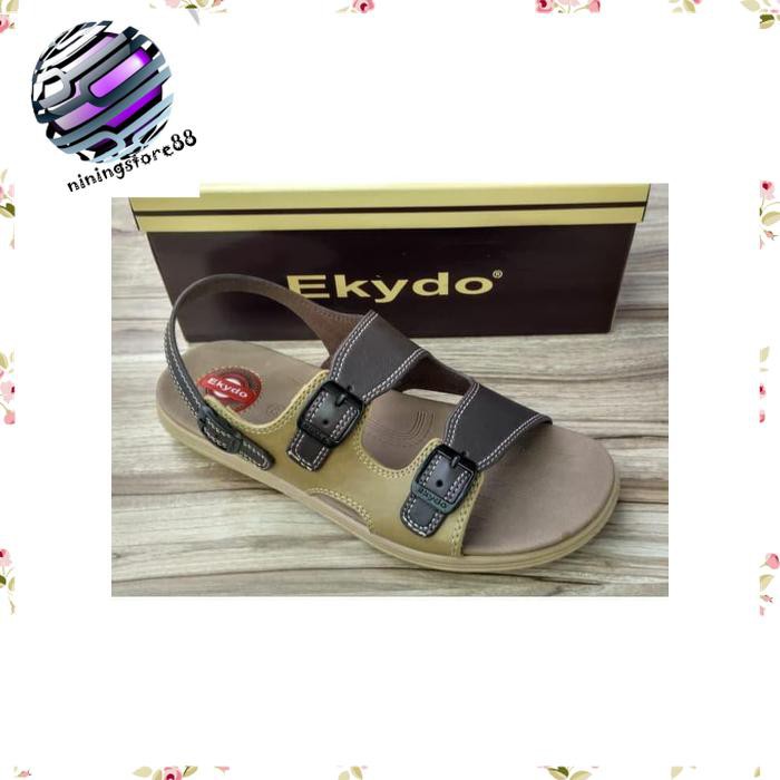 Sandal sendal pria EKYDO by CarvilGUNDALA008 M DK.BROWN DA12
