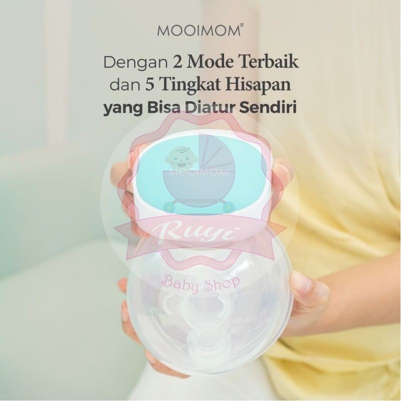 [READY STOCK] MOOIMOM Hands Free Wireless Electric Breast Pump - Pompa ASI