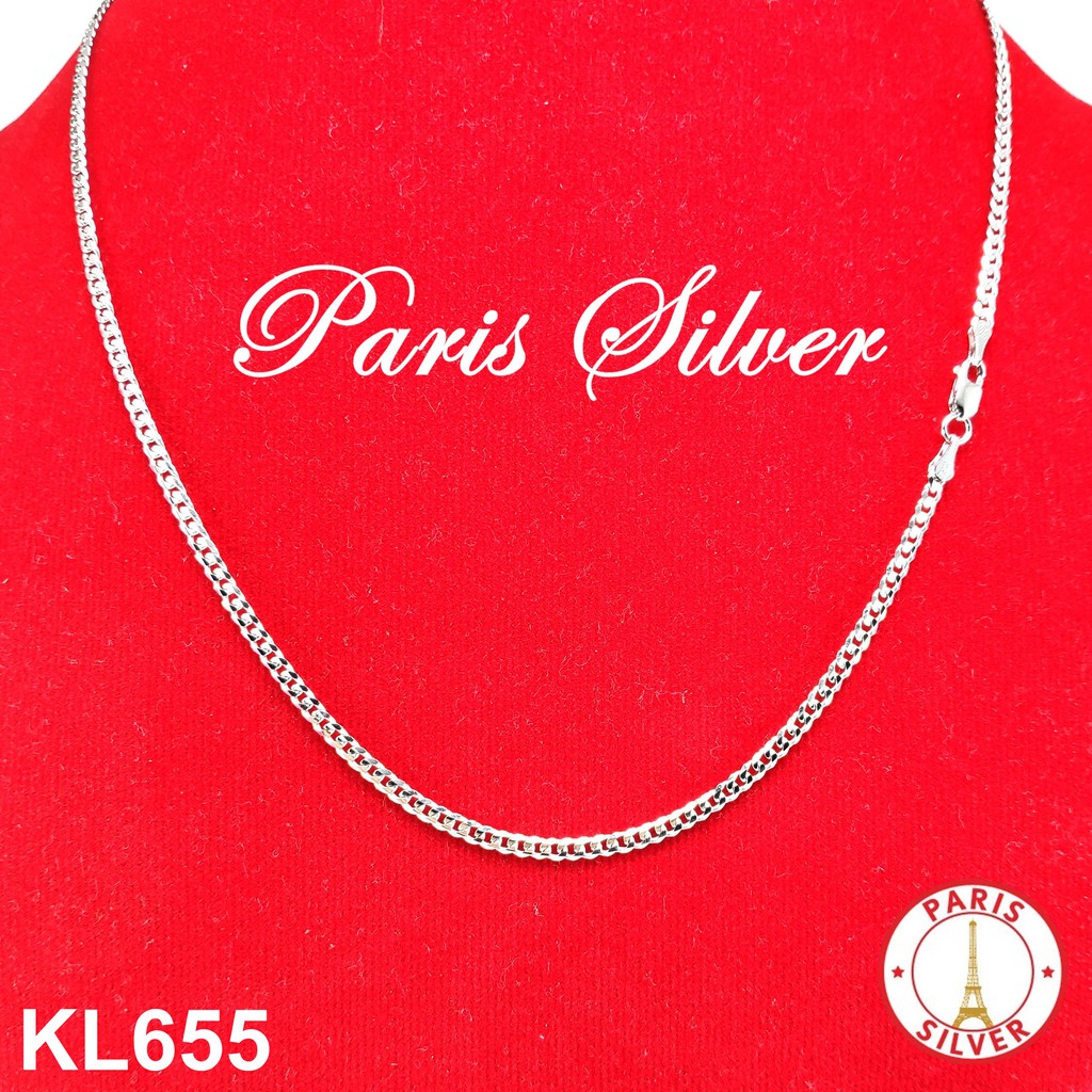 Kalung Pria Perak Rantai Sisik Naga Silver 925 Lapis Emas Putih Wanita