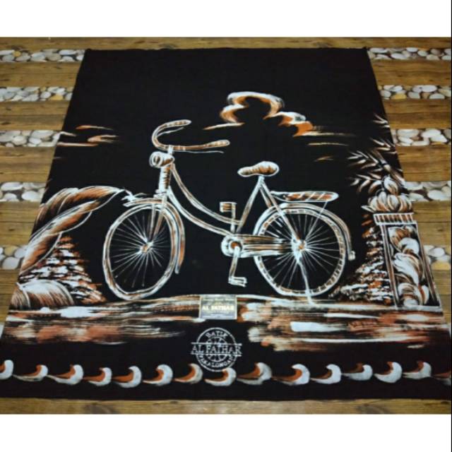 Sarung lukis batik Alfathar motif ontel /sarung lukis ontel becak