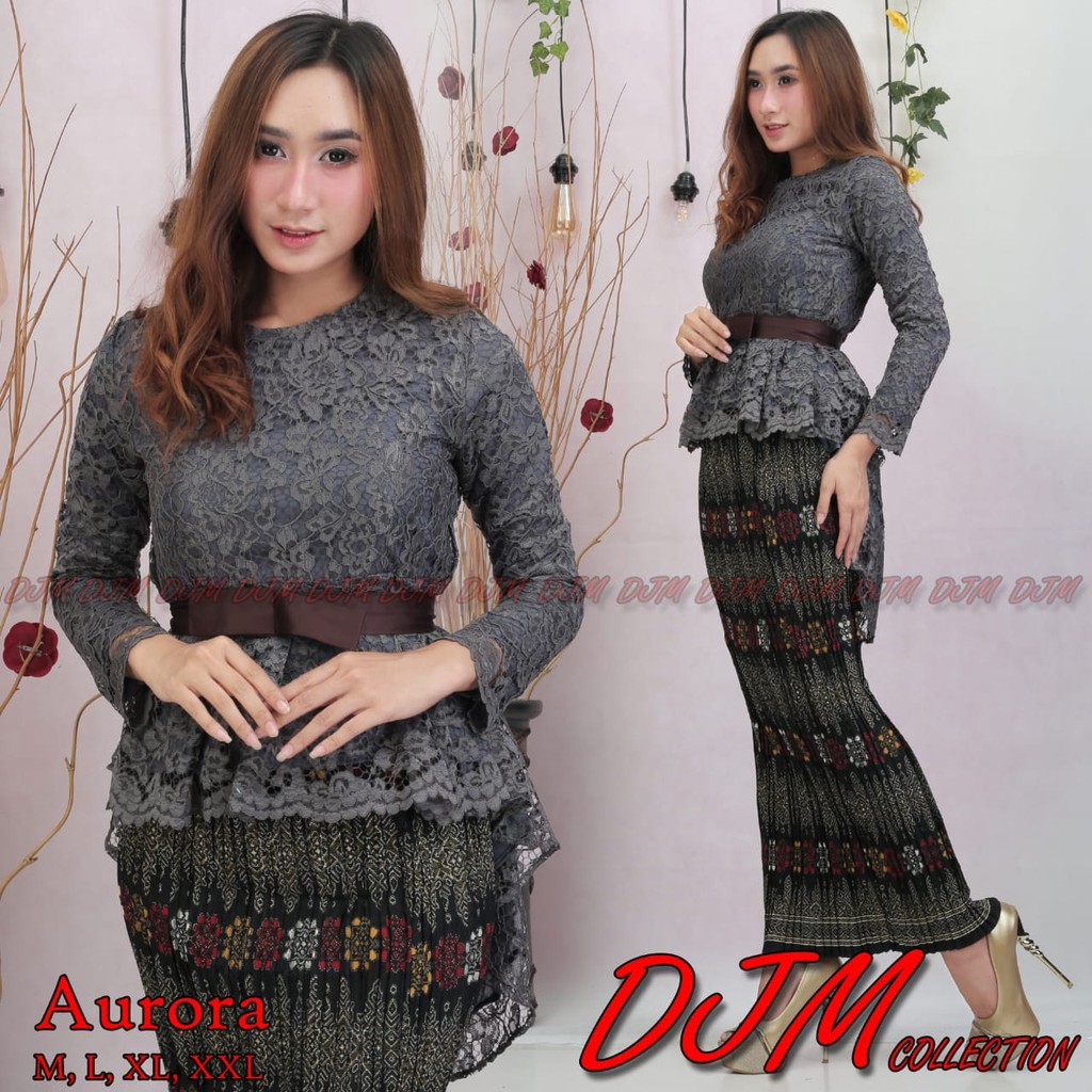 Set kebaya DJM aurora fashion kekinian bahan brukat