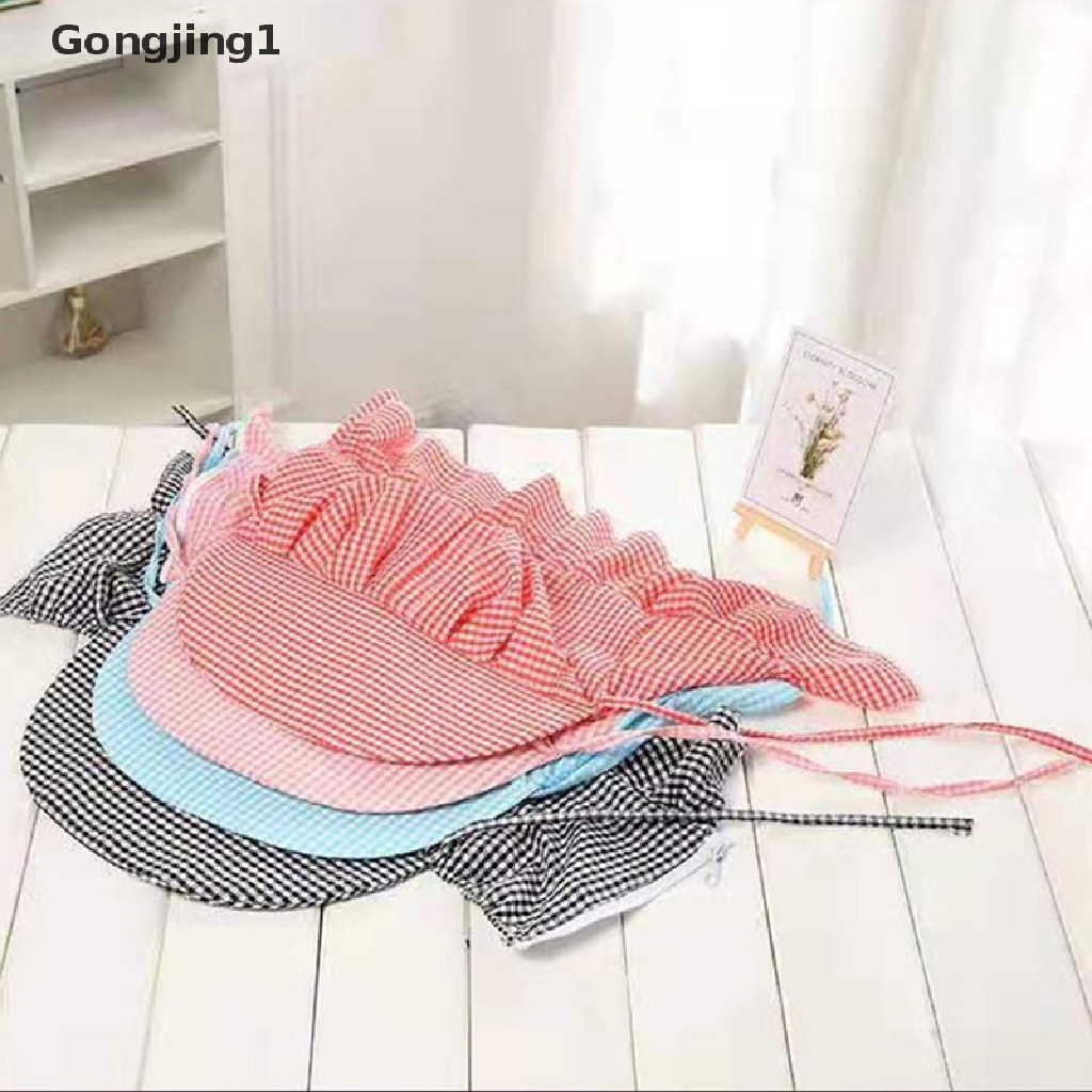 Gongjing1 Topi Matahari Wanita Dengan Cover Wajah Anti Angin / Debu Breathable Untuk Outdoor / Musim Panas