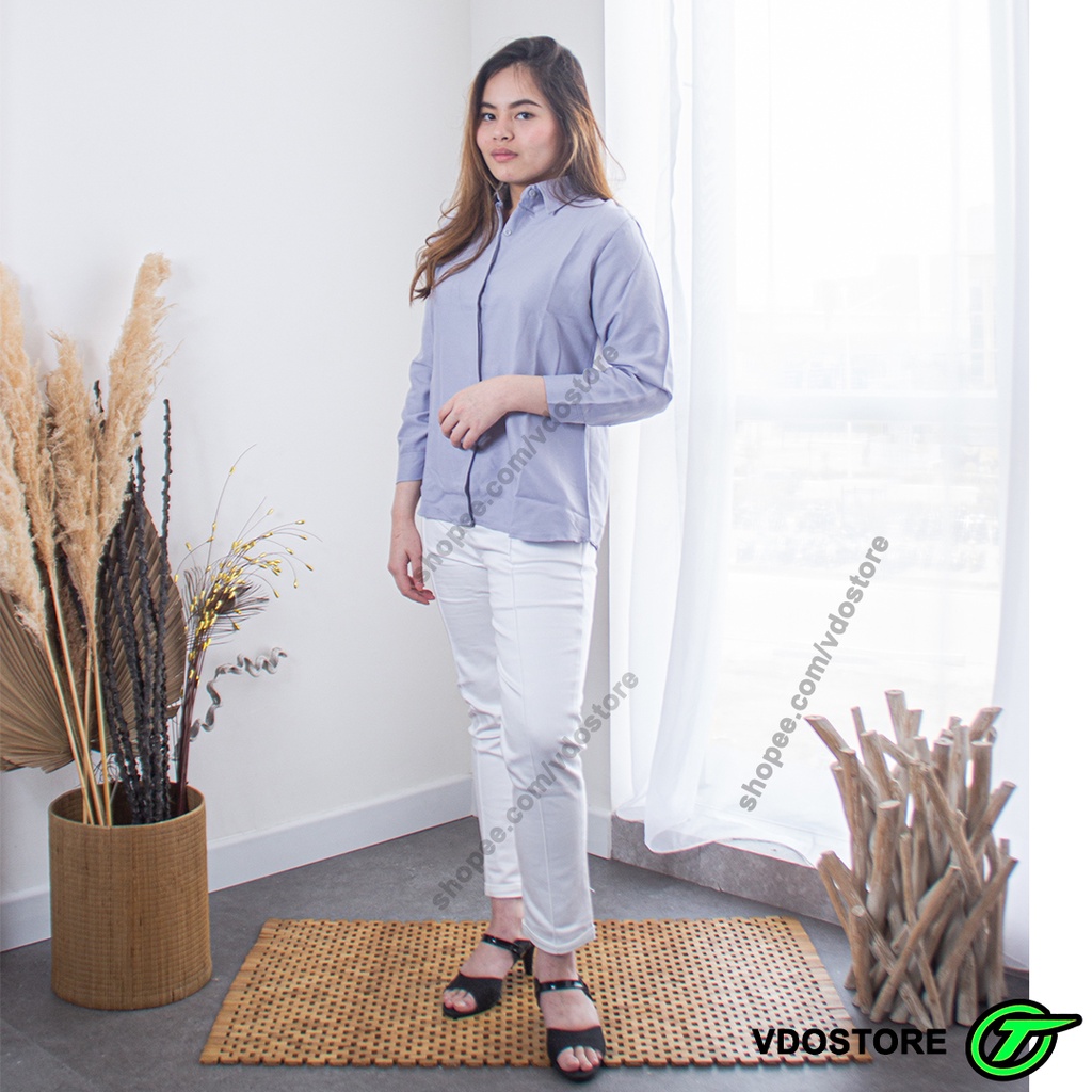 BAGGY PANTS WANITA STRETCH KATUN TWILL PREMIUM CELANA MODEL CHINO STIK BAGY CHINOS BEGI CEWEK POLOS