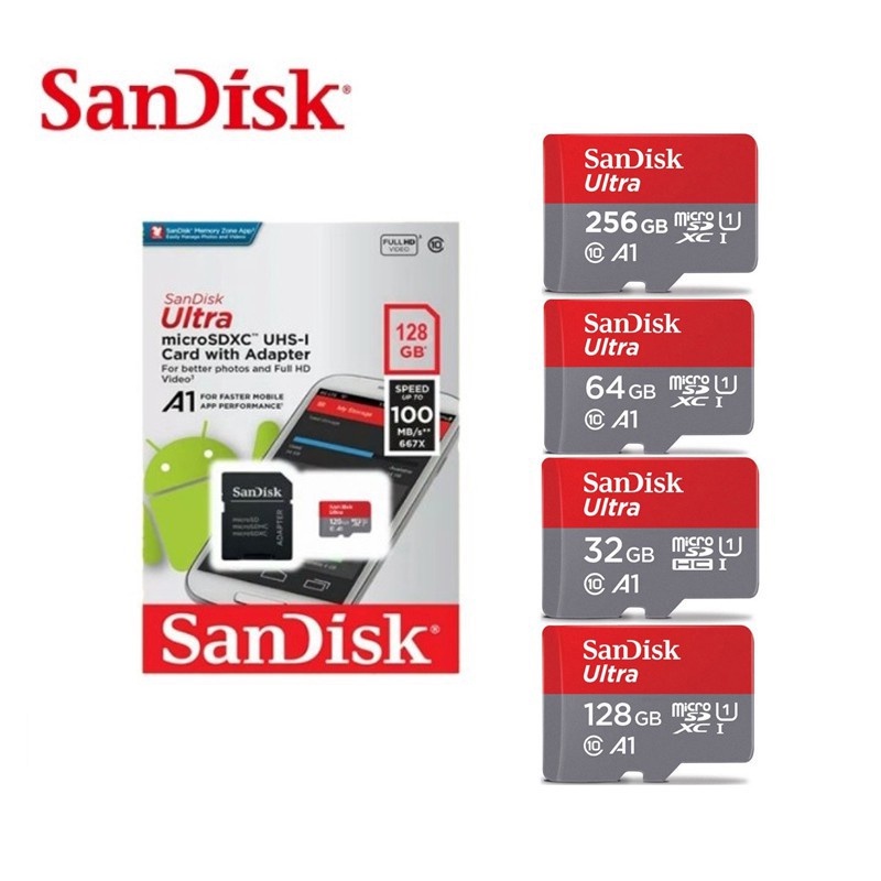 Sandisk Memory Card Micro Sd 512GB 256GB 64GB 128GB Class 10