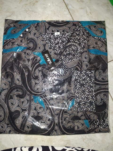 (bisa Cod) Hem Kemeja Batik Pria Slim Fit Modern Mewah Kualitas