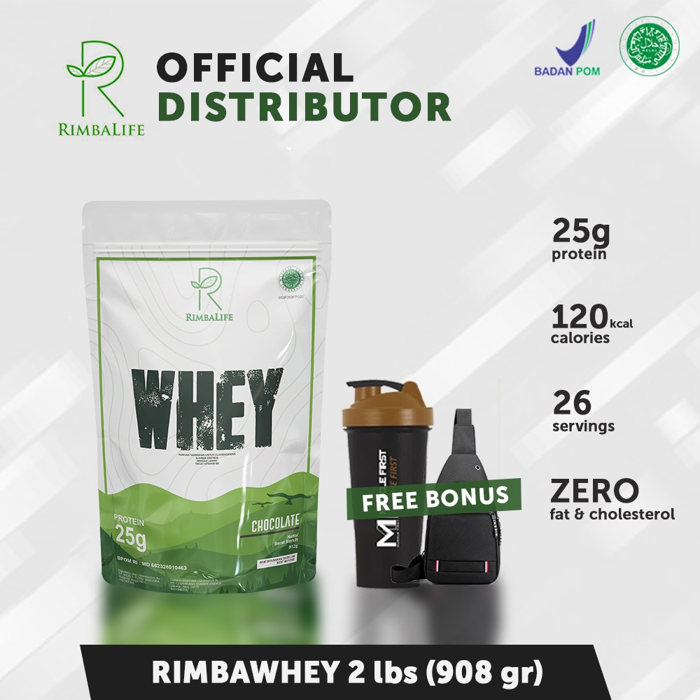 RIMBALIFE Rimbawhey 2 lbs (908 gr) 26 servings - Rimba Whey Protein Isolate Concentrate