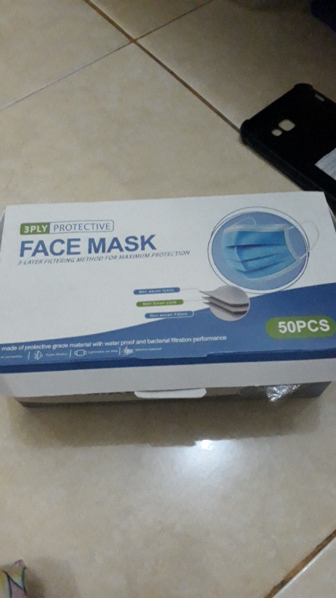 [promo] Masker Earloop 3 Ply Isi 50 Pcs - Disposable 3ply