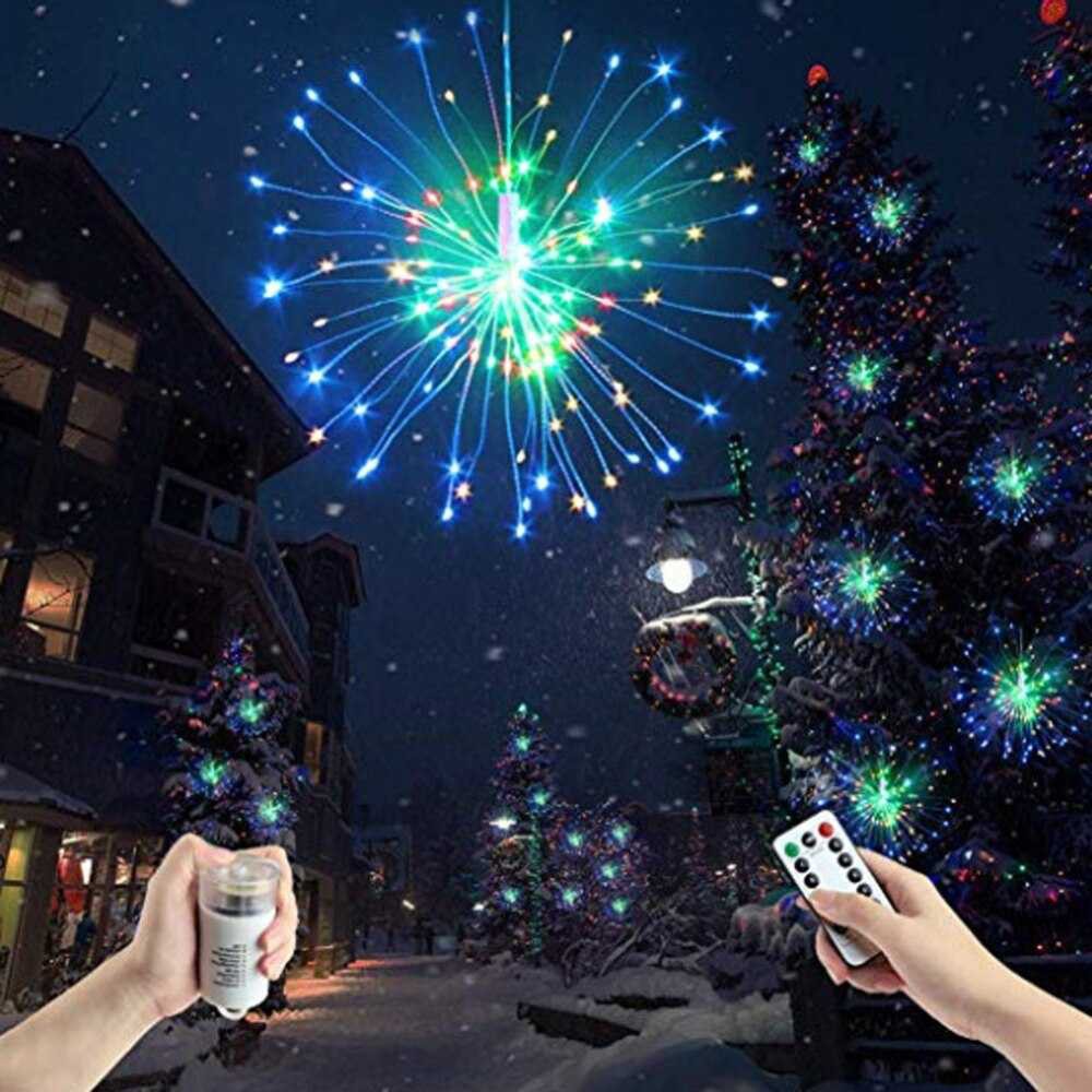 120 LED Remote Lampu Hias Lampu Dekorasi LED Firework Kembang Api