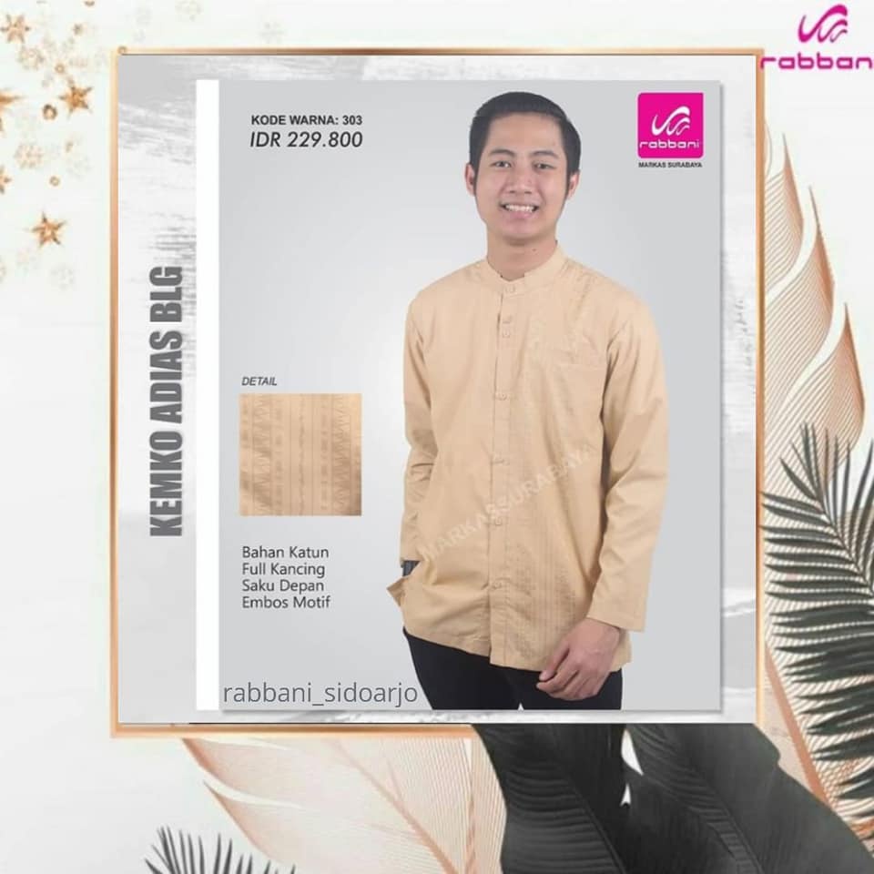 KEMKO RABBANI ADIAS ORIGINAL LENGAN PANJANG MODIS KEKINIAN MODERN TRENDY COOL KEMEJA KOKO BEST SELLE