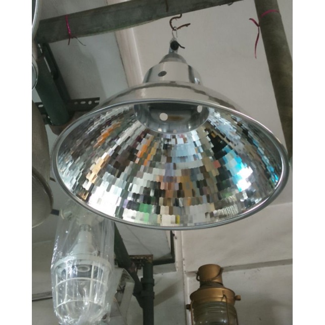 Kap Industri Besar 14&quot; (36cm) Reflector + Fiting Gantung WD E27