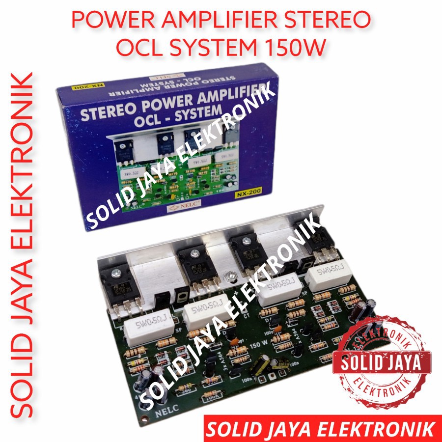 KIT POWER OCL STEREO 150W AMPLIFIER AMPLI OCL SYSTEM 150 WATT NELC NX-200 NX200 NX 200 NELC