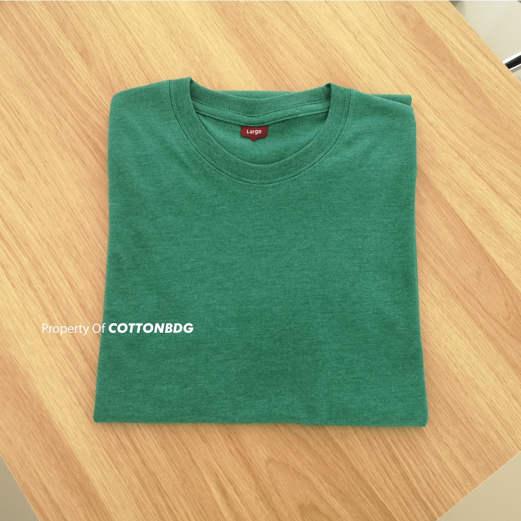 KAOS POLOS PRIA HIJAU GREEN MISTY TANGAN PENDEK UKURAN S-XL BAHAN COTTON COMBED 30S ORGINAL