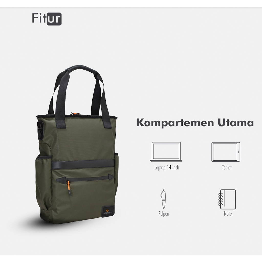 FIRM ARMY |ManNeedMe x URBAN| Tas Ransel Pria Backpack Jinjing Tote Bag ORIGINAL