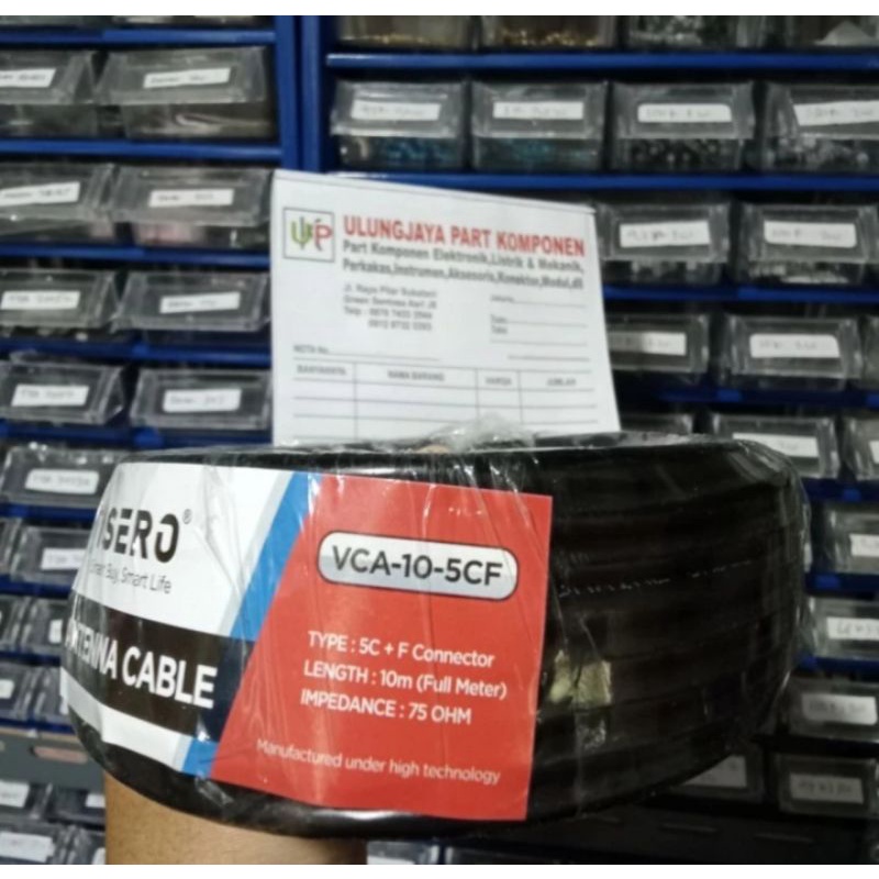 kabel antena TV coaxial Cable RG6 5c 75ohm meteran