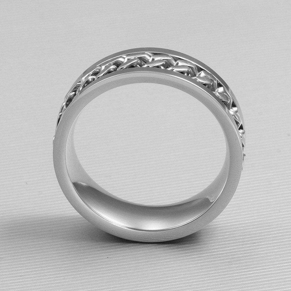 Needway  Cincin Rantai Glamour Titanium Nikah Rotatable Klasik Anti Karat