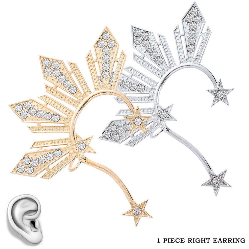 Manset Telinga Agustina 1pcs Indah Telinga Kanan Perhiasan Besar Anting Non Tindik