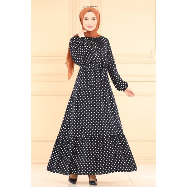 irish gamis polka terbaru// gamis trend sa'at ini// busui friendly