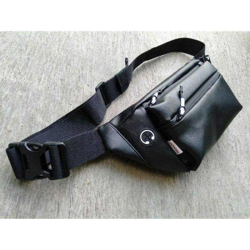 waistbag heavy PU. leather high quality , tas pinggang, tas selempang, tas waistbag