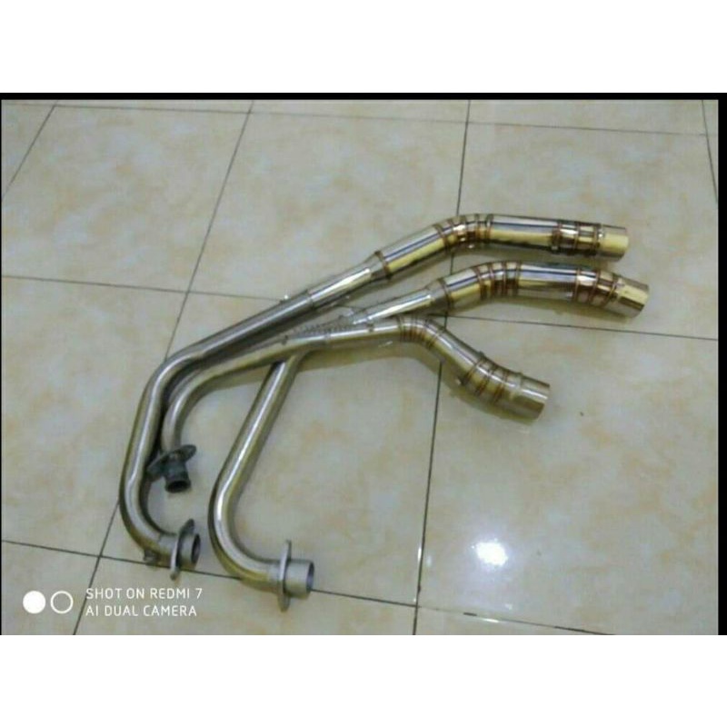 Leher knalpot cb150r old new stainless