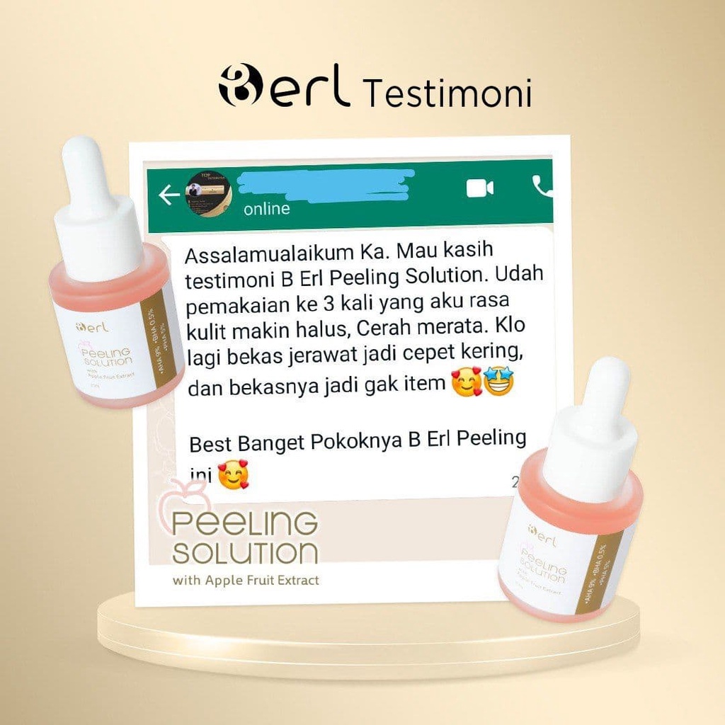 Peeling Solution with Apple Fruit Extract Eksfoliasi Kulit Mati Memudarkan Flek Membersihkan Pori by B ERL