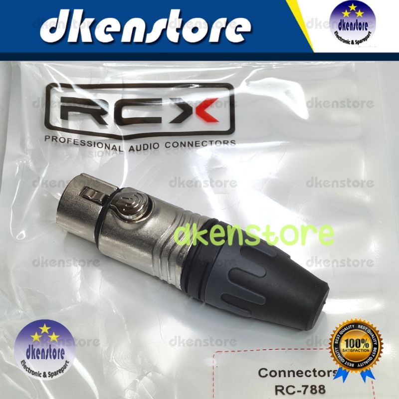 Jek Canon XLR RCX Female Jek konektor mic Cewek