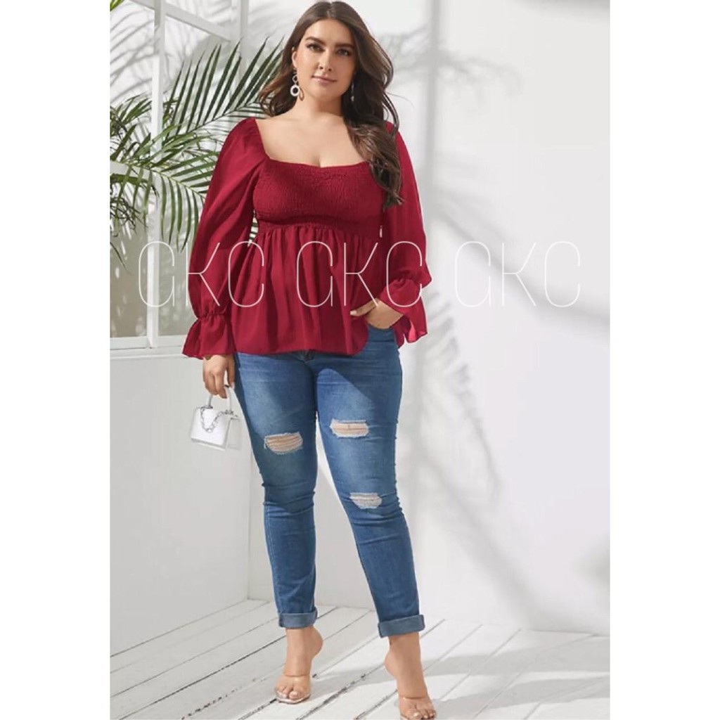 Baju Sabrina | Yun Hee Blouse | Baju Sabrina Wanita | Baju Sabrina Jumbo | Atasan Wanita Jumbo