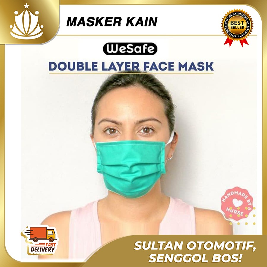 Masker Kain Cotton Import Katun 2ply Dapat Diselipkan Filter Tisu Tissue Murah not sensi UNIVERSAL