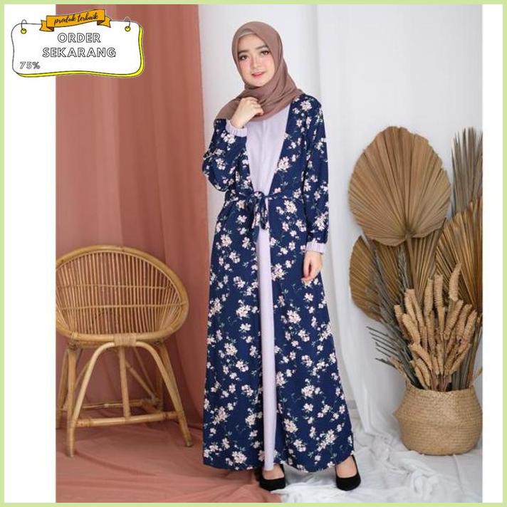 Sale paket 1 kodi Maxi Long Dress Gamis Wanita Premium - Adelia Floral Maxy Termurah